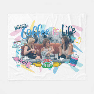 FRIENDS™   When Coffee is Life Fleece Blanket