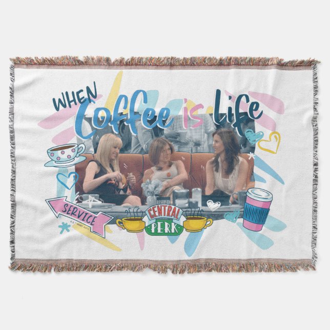 FRIENDS™ | When Coffee is Life Throw Blanket (Front)