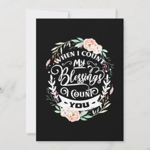 Friends When I Count My Blessing Invitation