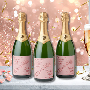 Friends Who Pop Together Sparkle Galentine Sparkling Wine Label