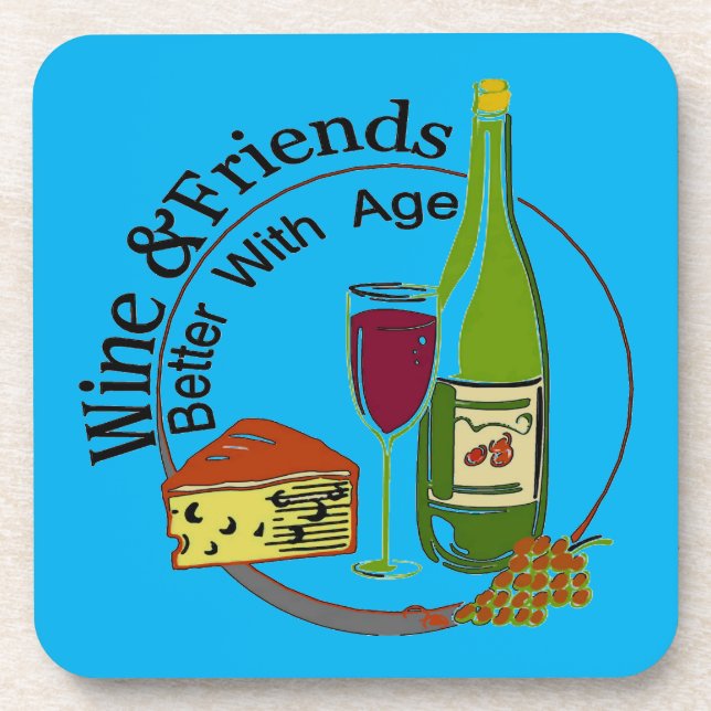 Friends & Wine Coaster (Front)