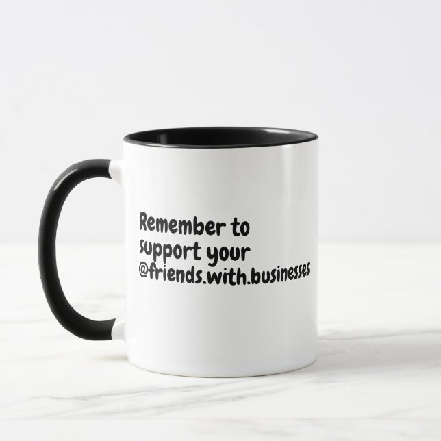 Friends With Businesses Mug (Black) (Left)
