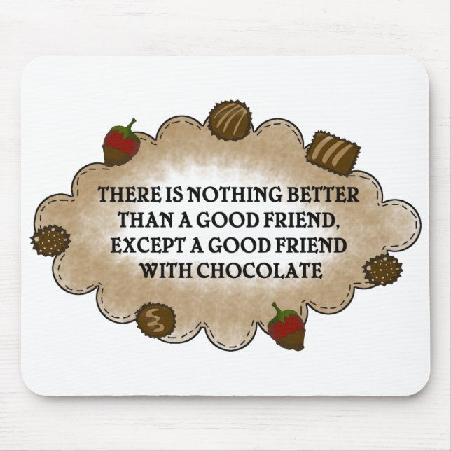 Friends With Chocolate Mouse Mat (Front)