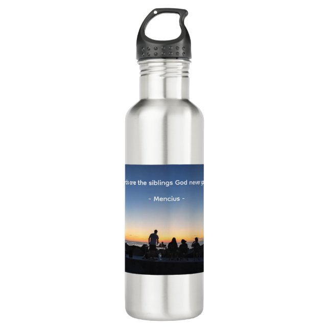 Friends with Sunset Water Bottle  (Front)