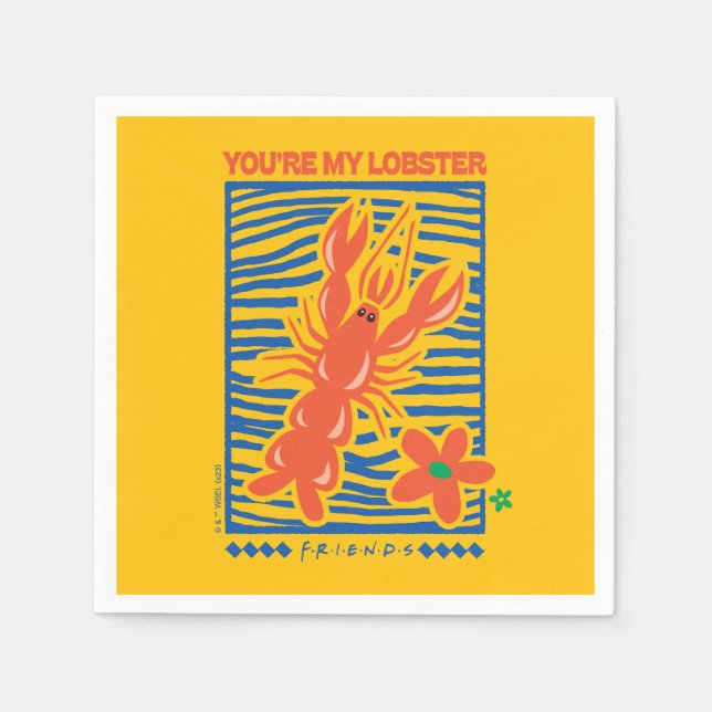 FRIENDS™ | You're My Lobster Vibrant Graphic Napkin (Front)