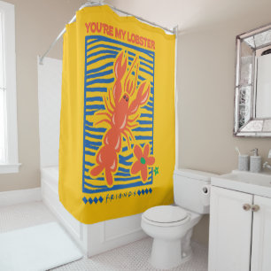 FRIENDS™   You're My Lobster Vibrant Graphic Shower Curtain