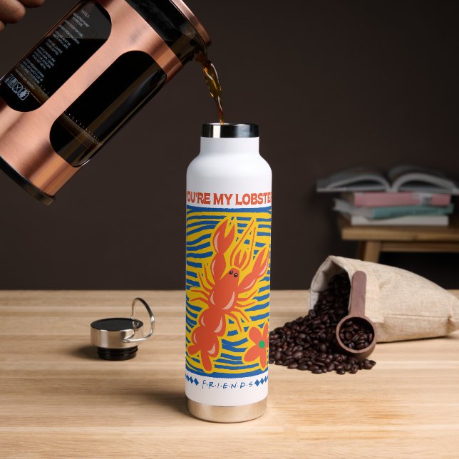 FRIENDS™ | You're My Lobster Vibrant Graphic Water Bottle (Coffee)