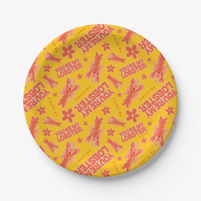 FRIENDS™ | You're My Lobster Vibrant Pattern Paper Plate (Front)