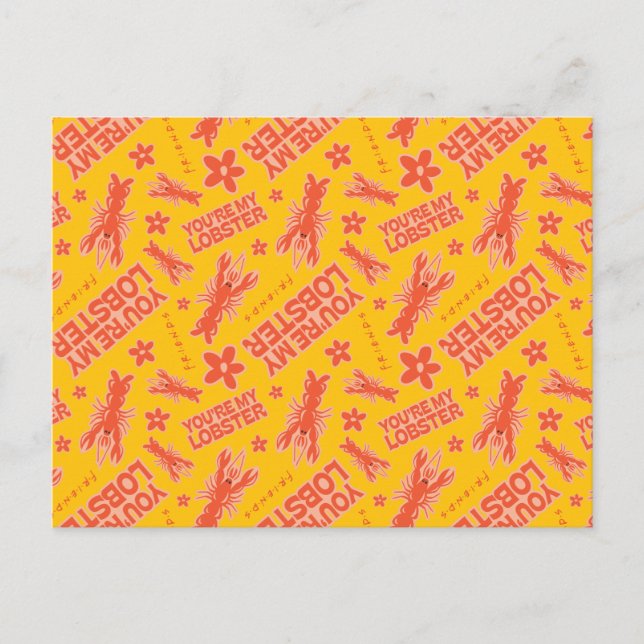 FRIENDS™ | You're My Lobster Vibrant Pattern Postcard (Front)