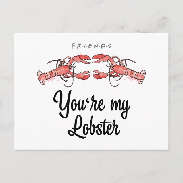FRIENDS™ | You're my Lobster Watercolor Quote Invitation Postcard (Front)