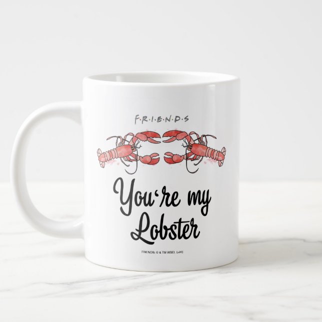 FRIENDS™ | You're my Lobster Watercolor Quote Large Coffee Mug (Left)