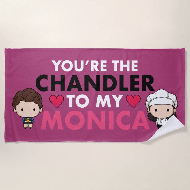 FRIENDS™ | You're the Chandler to my Monica Beach Towel (Front)