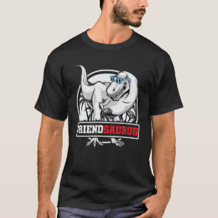Friendsaurus T Rex Dinosaur Retro Friend Saurus Fa T-Shirt