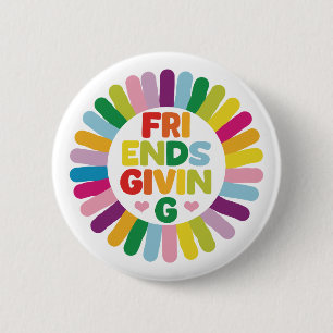 Friendsgiving 6 Cm Round Badge