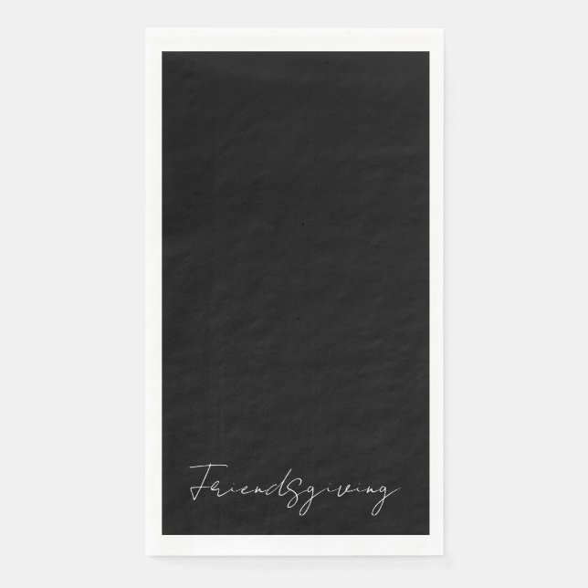 Friendsgiving Black  Napkin (Front)