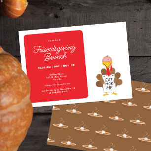 Friendsgiving Brunch Funny Turkey Thanksgiving Invitation
