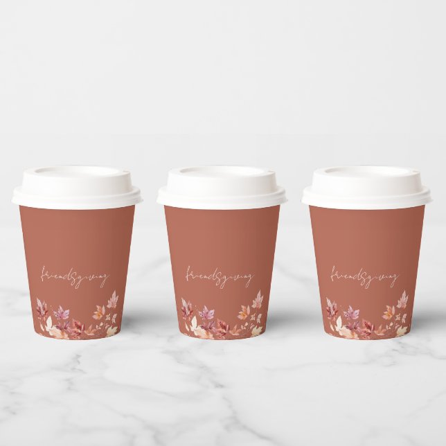 Friendsgiving Cinnamon Thanksgiving  Paper Cups (Multi)