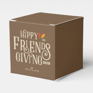 Friendsgiving   Colour of Autumn Brown Favour Box