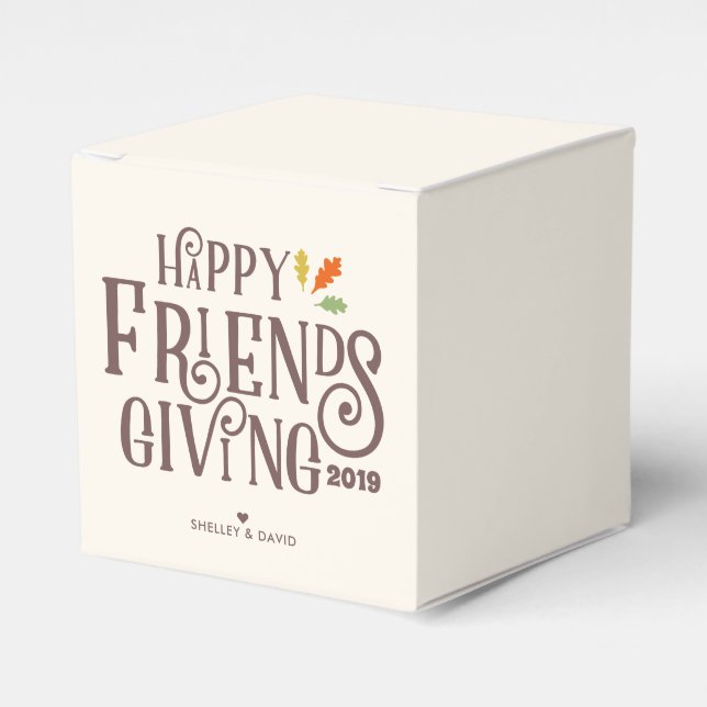 Friendsgiving | Colour of Autumn Favour Box (Front Side)
