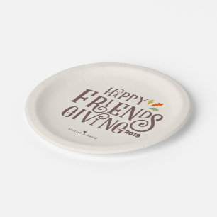 Friendsgiving   Colour of Autumn Paper Plate