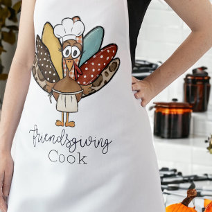 Friendsgiving Cook Turkey Girl Funny Apron