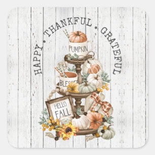 Friendsgiving Dinner Autumn Goodies Friendsgiving Square Sticker