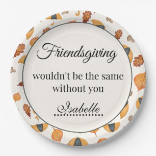 Friendsgiving Dinner Holiday Party Tableware Boho Paper Plate
