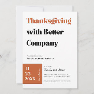 Friendsgiving Dinner Invitation