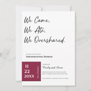 Friendsgiving Dinner Invitation