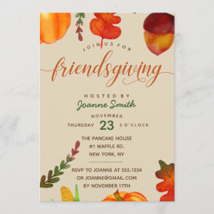 Friendsgiving Dinner Invitation