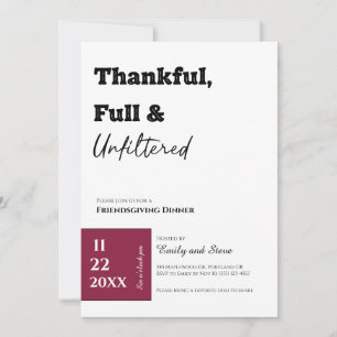 Friendsgiving Dinner Invitation