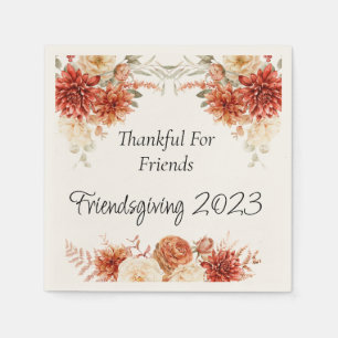 Friendsgiving Dinner Invitation Napkin