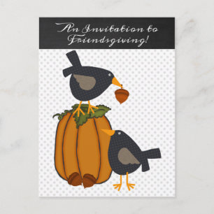 Friendsgiving Dinner Invitation Postcard