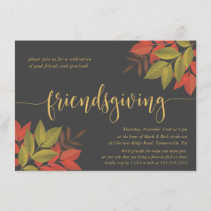FRIENDSGIVING DINNER INVITE   BRIGHT FOLIAGE