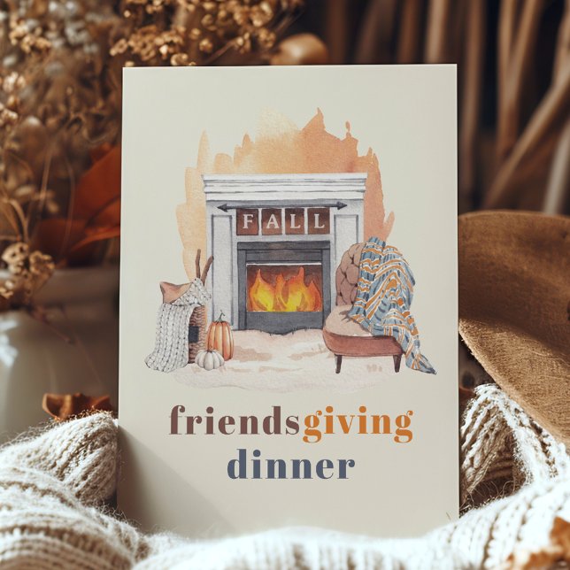 Friendsgiving Dinner Party Holiday Postcard (Creator Uploaded)
