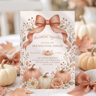 Friendsgiving Dinner Pumpkin Invitation