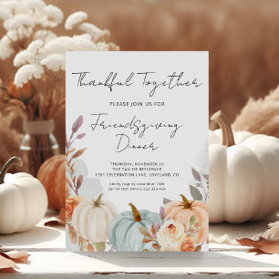 Friendsgiving Dinner Pumpkin Invitation Template
