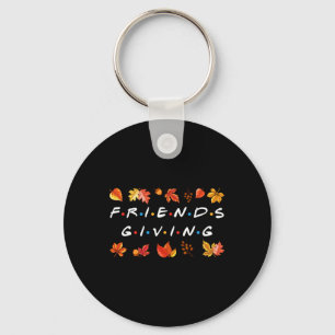 Friendsgiving Fall Autumn Friends And Family Thank Key Ring