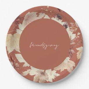 Friendsgiving Fall Cinnamon Thanksgiving  Paper Plate