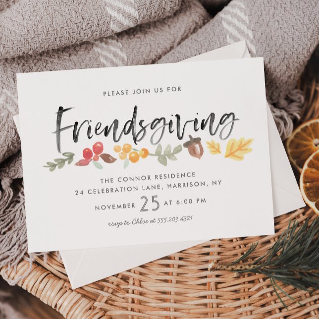 Friendsgiving Fall Foliage Thanksgiving Invitation (Creator Uploaded)