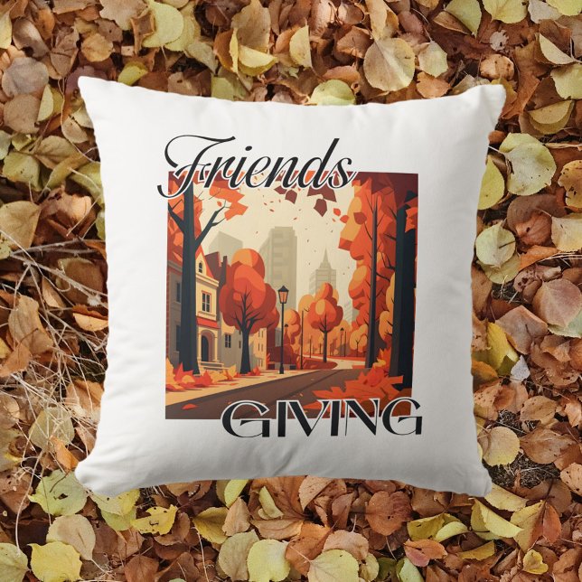 Friendsgiving Fall Orange Cushion (Creator Uploaded)