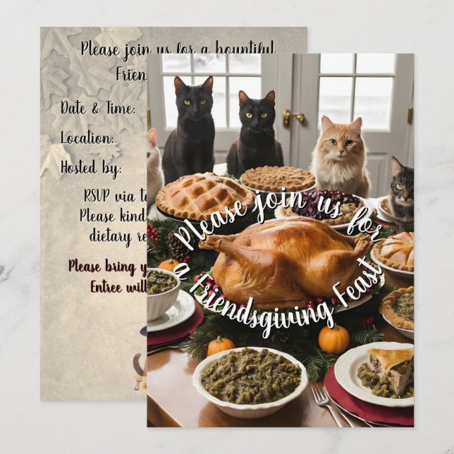 Friendsgiving Feast Invitation (Front/Back)