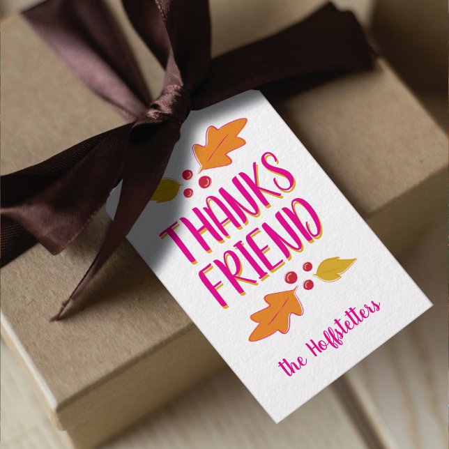 Friendsgiving Feast | Pink & Gold Gift Tags (Creator Uploaded)