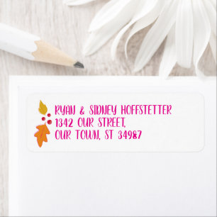 Friendsgiving Feast   Pink & Gold Return Address