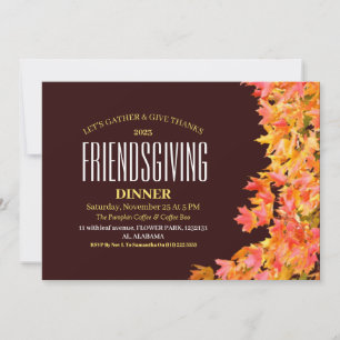 Friendsgiving Feast Thanksgiving Dinner Autumn  Invitation