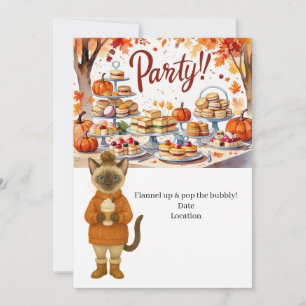 Friendsgiving Flannel up & pop the bubbly! Invitation