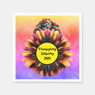 Friendsgiving Funky Thanksgiving Napkin