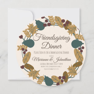 Friendsgiving Greenery Leaf Thanksgiving Wreath
