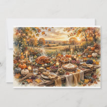 Friendsgiving Harvest Dinner Invitation