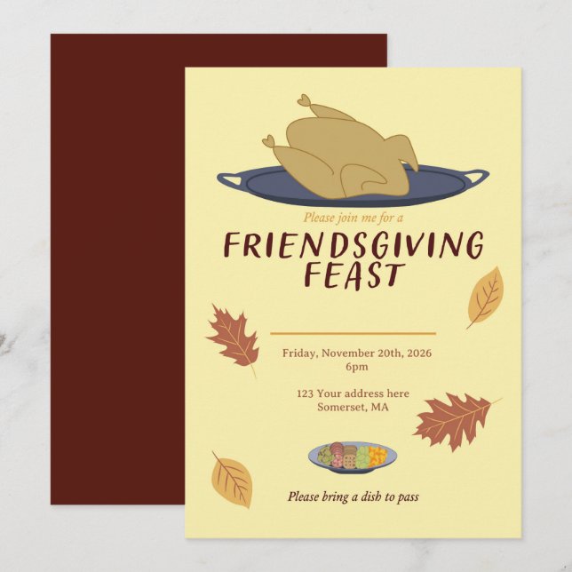Friendsgiving Invitation (Front/Back)